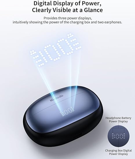 mcdodo Wireless Earbuds Bluetooth 5.3 Headphones,True Wireless Noise Cancelling Earbuds LED Power Display Earphones with Wireless Charging Case for Android iOS TV Smart Phone Computer Laptop Sports mcdodo Wireless Earbuds Bluetooth 5.3 Headphones,True Wireless Noise Cancelling Earbuds LED Power Display Earphones with Wireless Charging Case for Android iOS TV Smart Phone Computer Laptop Sports